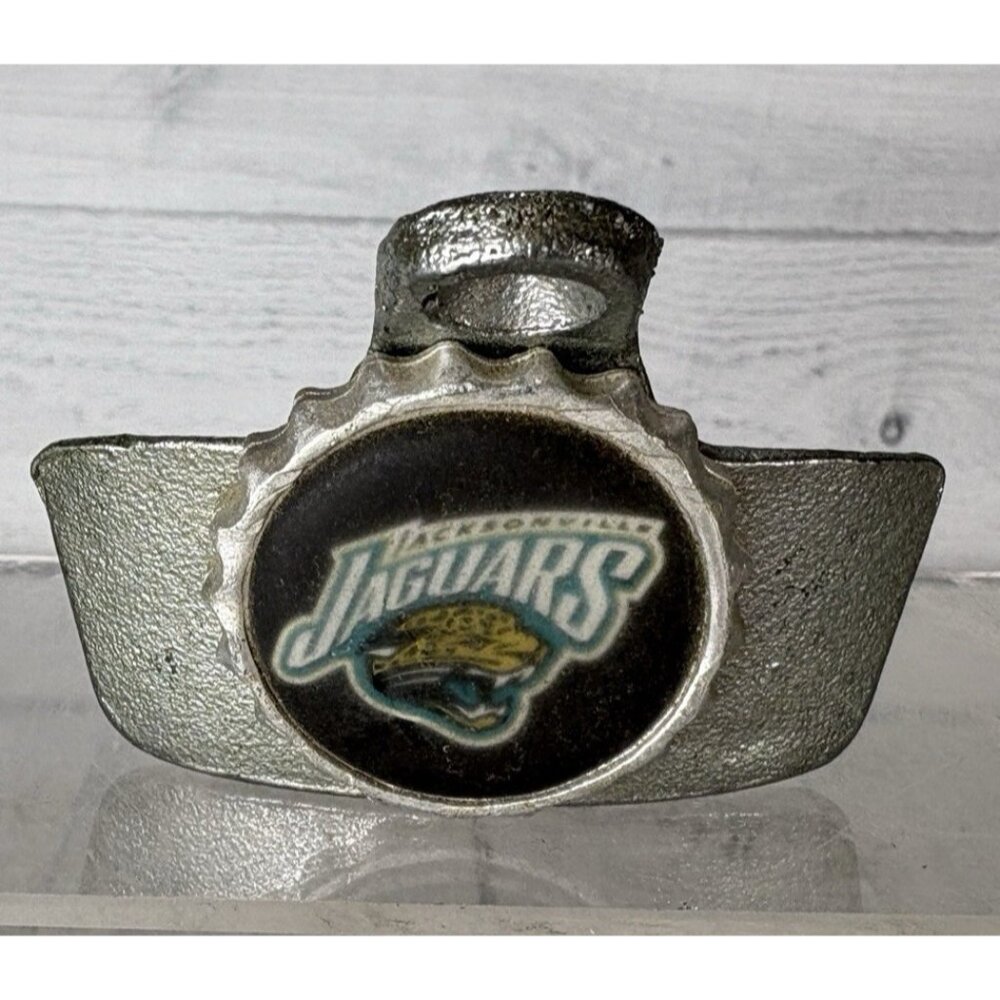 JACKSONVILLE JAGUARS Black Silver Metal Wall Mount NFL Pub Bar Bottle Cap Opener